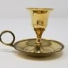 WICCA & PAGANISM~Brass Candle Holder with Finger Ring for Taper Candles (Chamberstick Wicca)