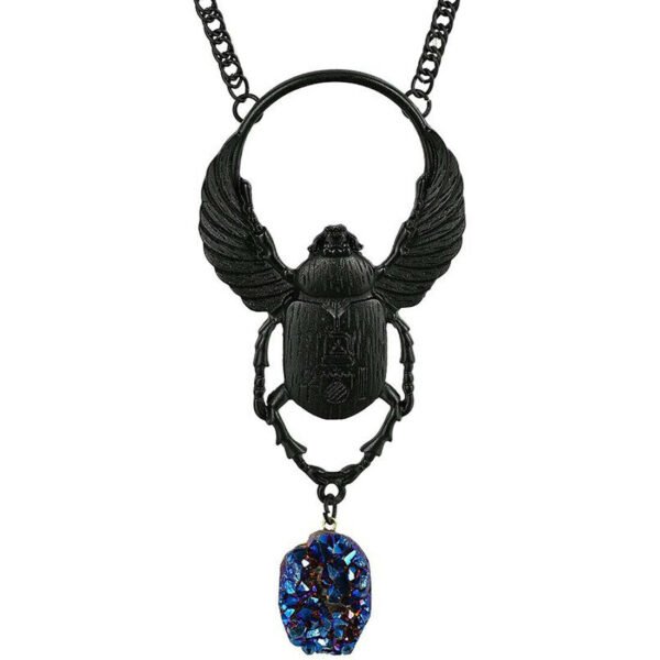 BLACK SCARAB - Necklace and Pendant