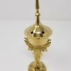 Home Fragrances ~Lotus Brass Cone Burner Tower 7.5"H  Standing Incense Charcoal Burner