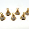 Wicca & Paganism~Two-Tone Bell 2" Chrome Mini Altar Chime Brass and Chrome Finish 6 Pieces