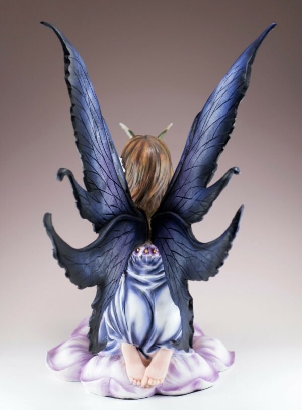Fairy Collection~Large Blue Fairy In Flower With Hummingbird Figurine Statue 14" High New In Box!