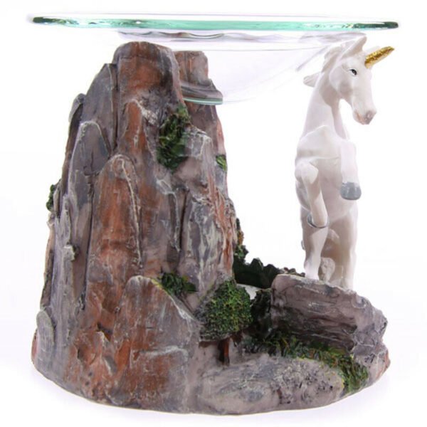 Home Fragrance~Unicorn Fantasy Design Oil Burner with Glass Dish
