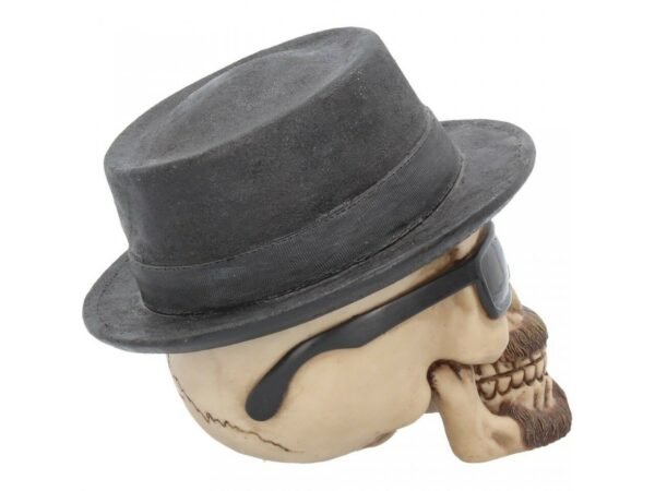 Magicun Giftware~Badass Gothic Large Fedora Hat Skull Ornament Figurine Skeleton Decor 15.8cm