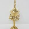 Home Fragrances ~New Tree of Life Brass Cone Burner Tower 7.5"H  Standing Incense Charcoal Burner