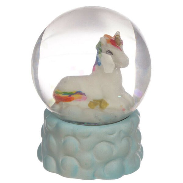 Collectable design~1 x Collectable Rainbow Unicorn Snow Globe Ornament Glitter Shaker Ornament Gift