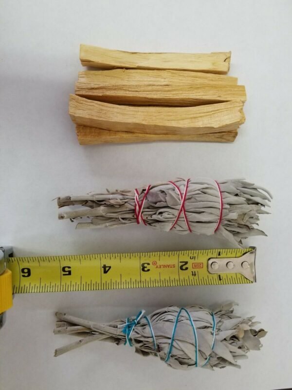 Palo Santo & Sage~15 Palo Santo Wood & 5 White Sage Smudge Torch: Cleansing Negativity Removal new