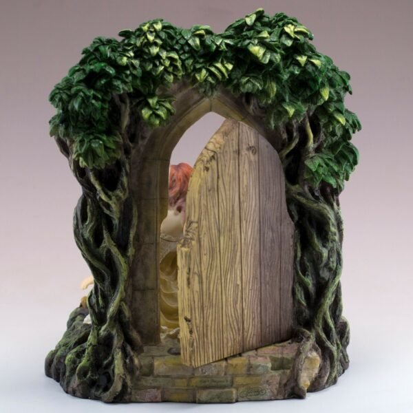 Fairy Collection~Forest Fairy At Open Door Figurine Statue With LED Light 8.75" High New In Box!