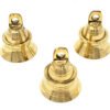 Wicca & Paganism~3 Pieces Brass Bell 3" Mini Altar Chime Bell Wiccan (Set of 3)