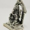 Hinduism Statues & Figures~Solid Brass Silver Antique Finish Ganesh 2"H