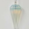 Magicun Stone~Opalite Pendulum with Chain, Faceted (Natural Crystal Stone)