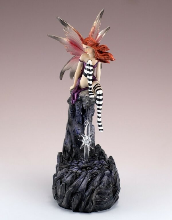 Fairy Collection~Fairy With Glass Crystal LED Lights Figurine Statue 8.25" High Resin New In Box