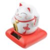 Home Decor~Cute Waving Solar Cat Design Maneki Neko Lucky Design Pal White Cat