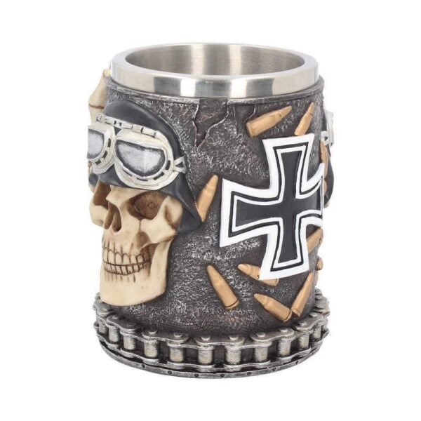 Magicun Giftware~Iron Cross Skull Tankard 14cm Skull Tankard