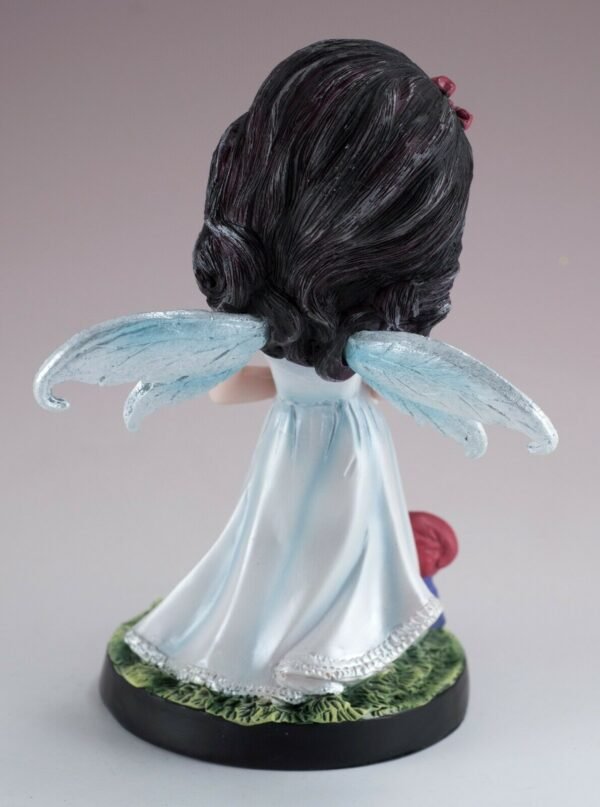 Fairy Collection~Fairy Tale Snow White Fairy Figurine With Apple and Dwarf 6"H Resin Statue New!