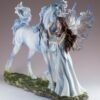 Fairy Collection~Blue Fairy With Unicorn Figurine 12" Long Highly Detailed Polystone New In Box