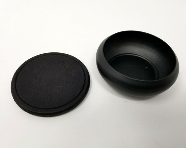 Home Fragrances ~NEW Black Metal Smudge Pot / Incense Burner with Coaster 3" (Burning Sage Resin)