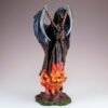 Fairy Collection~Grim Reaper Fairy Angel In Flames Holding Scythes Gothic Figurine Statue 10.25"H