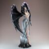 Fairy Collection~Gothic Dark Angel Fairy With Feather Wings Figurine Statue 13" High Resin New