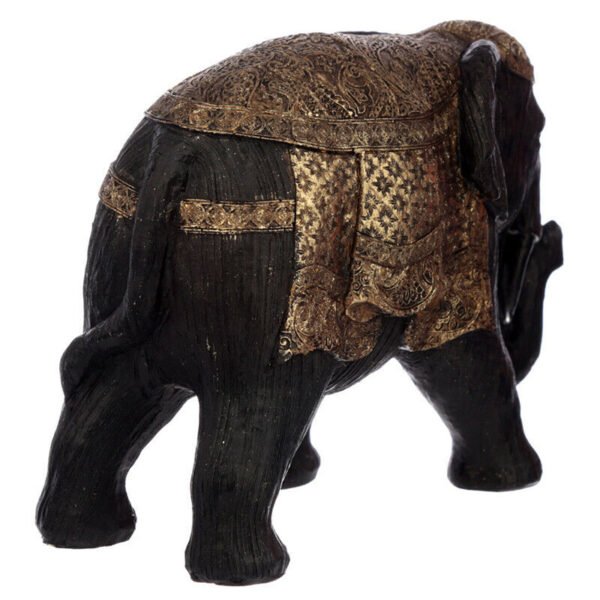 Home Decor~Decorative Thai Brushed Black and Gold Large Elephant