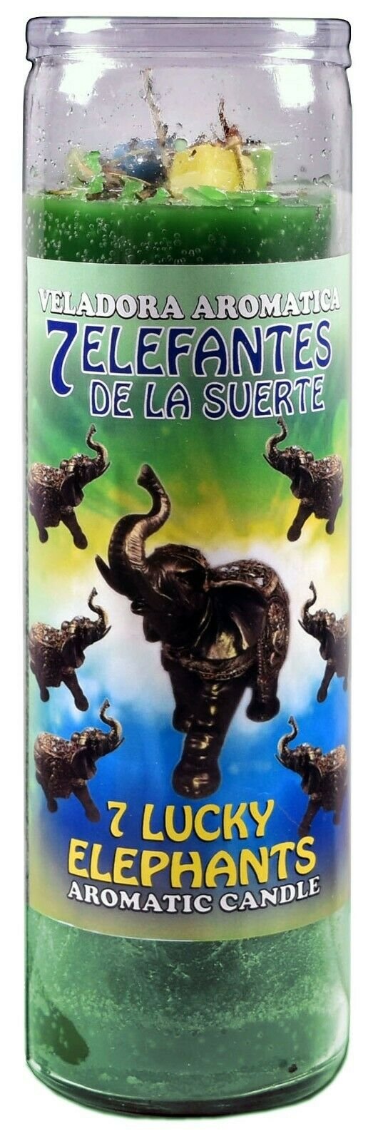 CANDLE COCKTAIL AROMATIC VELA 7 LUCKY ELEPHANTS - 7 ELEFANTES DE LA SUERTE
