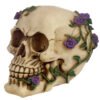 Home Decor~Gothic Skull Decoration with Purple Roses
