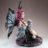 Fairy Collection~Gothic Black Fairy With Snowy Owls Figurine Statue 12.5" Wingspan New In Box!