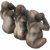 Magicun Giftware~Three Wise Monkeys Figurines Animals Decor See Hear Speak No Evil Ornament Gift