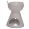 Home Fragrance~Simple White Heart Cut Out Ceramic Oil Burner Home Fragrance