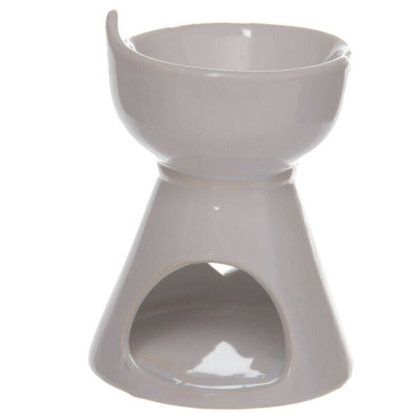 Home Fragrance~Simple White Heart Cut Out Ceramic Oil Burner Home Fragrance