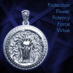 Magicun Talisman~Talisman Amulet gorgoneion or Silver Shield Retribution
