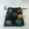 Witchcraft~Gemstone Chakra Balancing Kit With Set Of 7 Tumble Stones & Velvet Carry Pouch