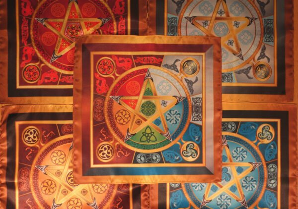 MagicunTarot Cloth~Set tablecloth Wicca Force 5 Elements Size Medium 5 clotes 24x24