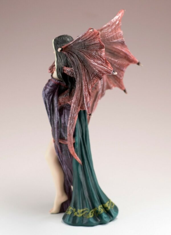 Fairy Collection~Lady Maiden Fairy With Dragon Figurine Statue 8.75" High Detailed Polystone New!