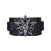 Alchemy - BAPHOMET - Leather Wrist Strap / Occult, Gothic, Black Metal