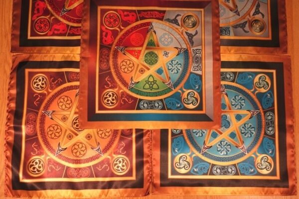MagicunTarot Cloth~Set tablecloth Wicca Force 5 Elements Size Medium 5 clotes 24x24