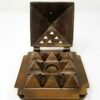 Home Fragrances ~NEW Solid Brass Egyptian 9 Pyramid Cone Burner Honey Gold Finish - 2 1/2" x 4"