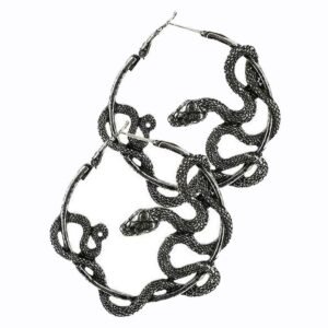 s-l1600_2e3c41c4-9499-40d0-8d8c-99ab1a836173 Entwined Earrings - Silver Coloured Snake, Gothic Pagan, Mod Witch