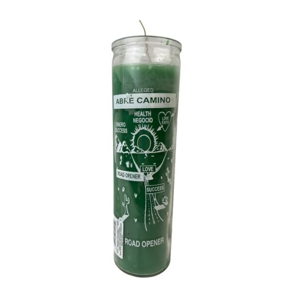 Magic Candle~Road Opener Green 7 Day Abre Camino Candle Ritual Spell Pagan Magick