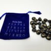 Runes & Stones~Black Agate Set Healing 25 pc with Velvet Bag