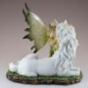 Fairy Collection~Green Fairy With Unicorn Laying In Grass Figurine Statue 7" Long Resin New!