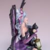Fairy Collection~Purple Night Fairy With Lantern and Black Cat Figurine 6" High Resin New
