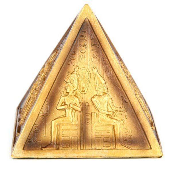 Home Decor~NEW Hieroglyphic Decorated Pyramid Egyptian Style Ornament 8 cm High Egypt