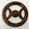 Wicca & Paganism~4" Triple Moon Altar Tile, Wooden Carved and Stained (Wicca Pagan)