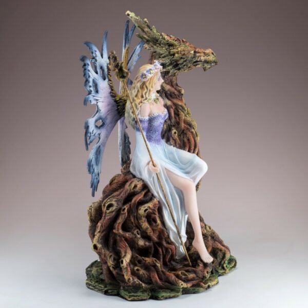 Fairy Collection~Fairy With Gnarly Tree Dragon Figurine Statue 11" High Resin New In Box!