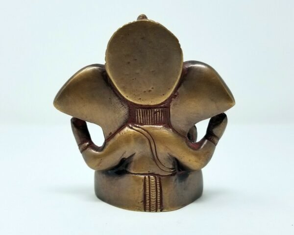Hinduism Statues & Figures~Brass Metal Antique Brass Ganesh Antique finish 3.5"H