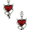 Alchemy - DEVIL HEART - Stud Earrings with SWAROVSKI crystals