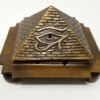 Home Fragrances ~NEW Solid Brass Egyptian 9 Pyramid Cone Burner Honey Gold Finish - 2 1/2" x 4"