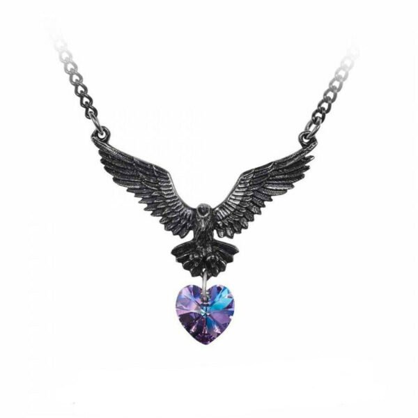 Alchemy Gothic Pewter HAMINGJA - Crystal Pendant Necklace