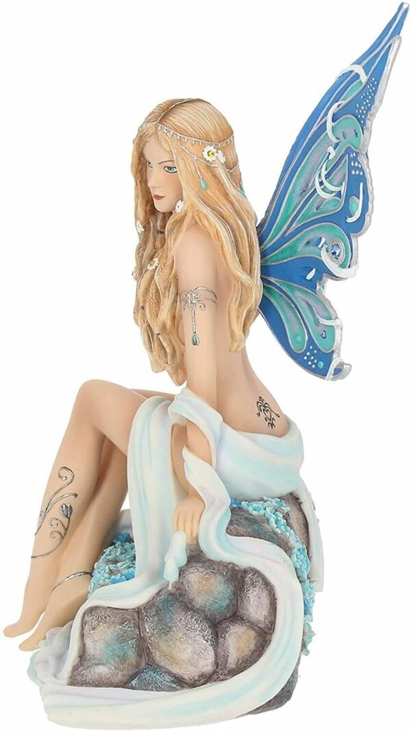 Magicun Giftware~Nemesis Jewelled Fairy Figurine Ornament Statue Petals Wings Pink Blue