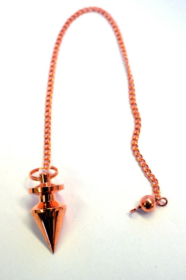 Magicun Stone~Copper Finish Pendulum 1.25"L with Chain 7.75"L